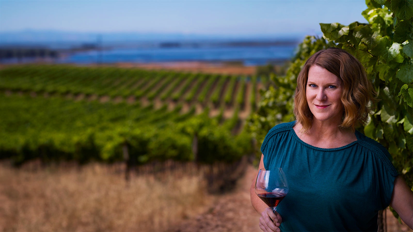 Bouchaine winemaker Chris Kajani in a Napa vineyard.
